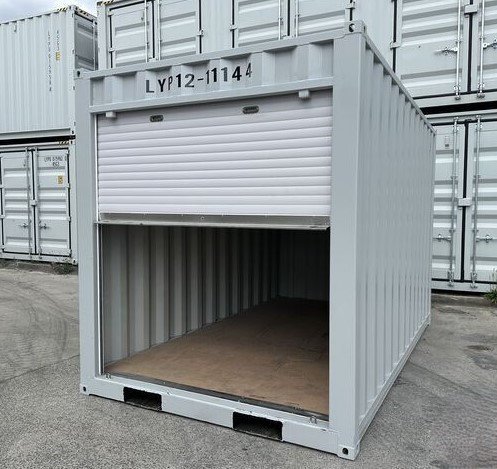 12ft storage container with forklift pockets & roller door