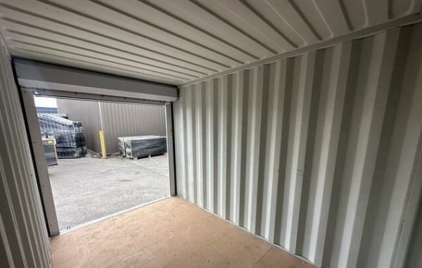 12ft storage container with forklift pockets & roller door
