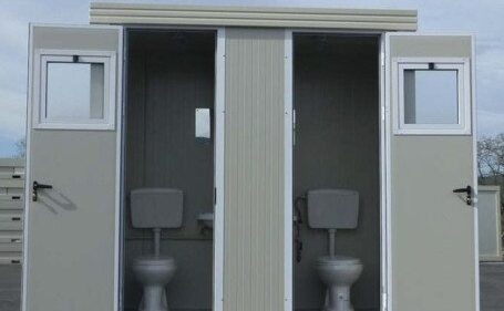 Brand new ss1 sanitary block – 2 toilets + 2 washbasins