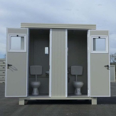 Brand new ss1 sanitary block – 2 toilets + 2 washbasins