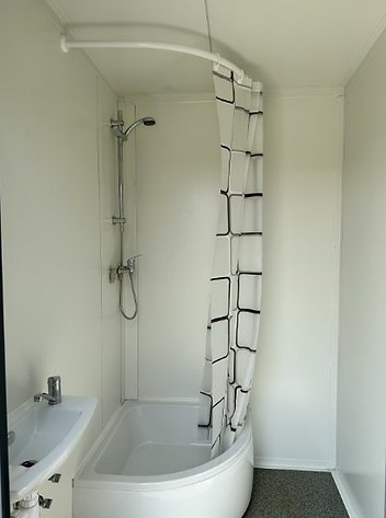 Sanitary container with 3 cubicles